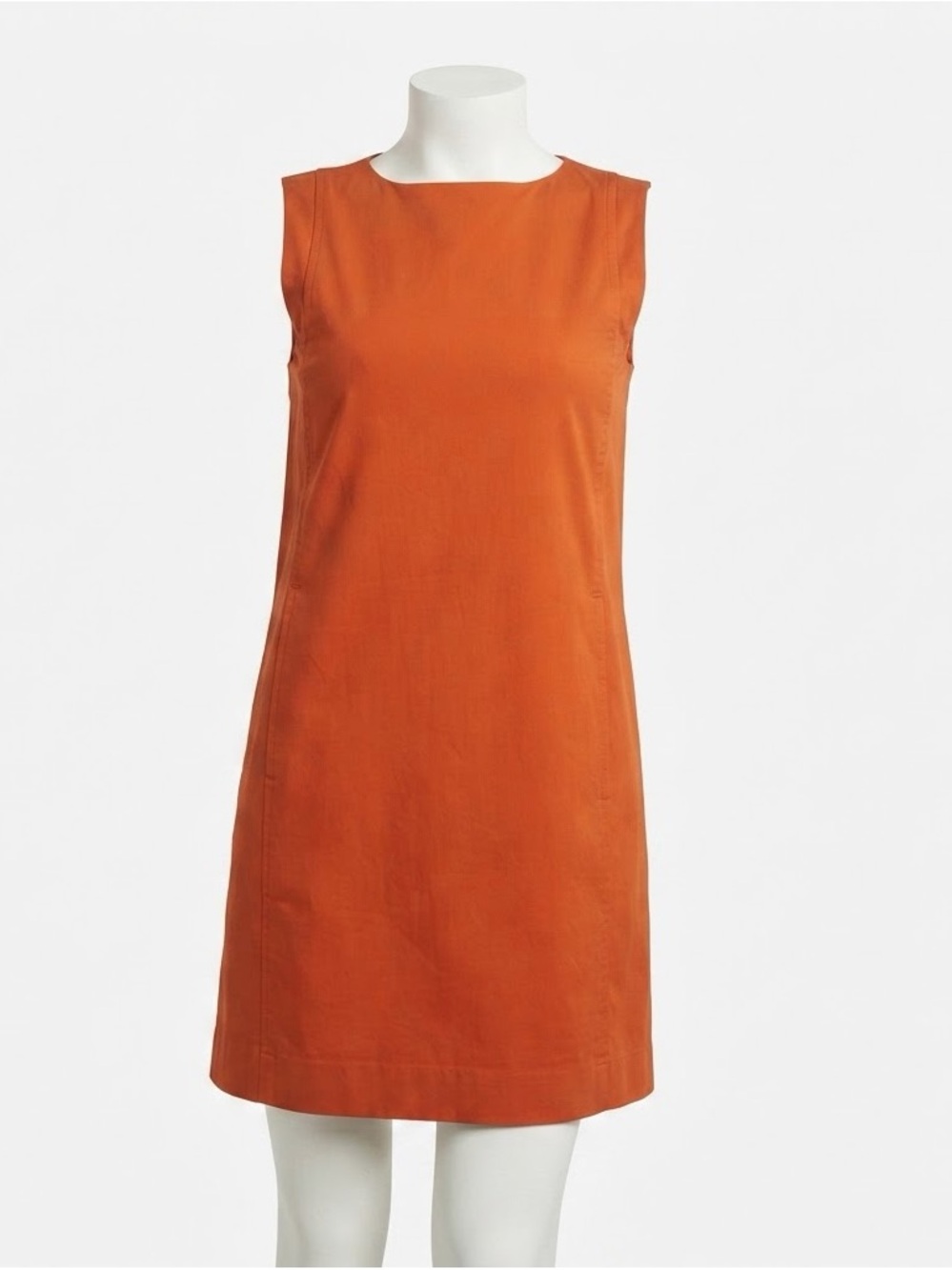 Trademark Orange Sleeveless Shift Mini Dress Cotton Blend  Size 10 Career